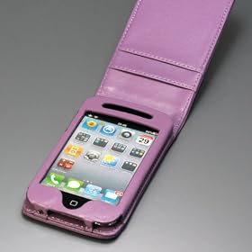 �u�S7�F�viPod touch 4�@PU���U�[�P�[�X ��J���^�C�v �@�p�[�v���@Leather Case for iPod touch 4 �t���ی�t�B�����@USB�[�d�P�[�u���t (688-5)