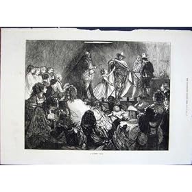Domestic Drama Theatre London Actors Old Print 1872