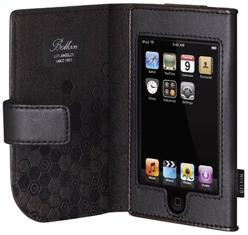  Belkin Leather Folio Case for iPod touch 1G (Black/Chocolate)