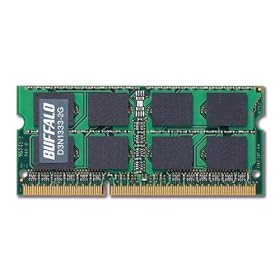 BUFFALO �m�[�gPC�p���݃����� PC3-10600(DDR3-1333) 2GB D3N1333-2G/E