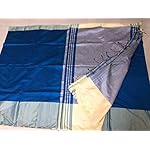 Bimmi's Blue colour Handloom cotton silk saree with blouse piece