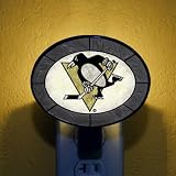  PITTSBURGH PENGUINS Team Logo ART-GLASS NIGHTLIGHT (4 1/2
