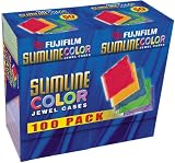  Fujifilm Media 25367101 Empty Color Slim Jewel Cases - 100 Pack