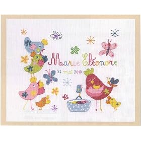 DMC �h���イ�L�b�g Coloured Hens First Name Sampler BK-893