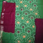 Bandhej Satin Dress Material With Dupatta