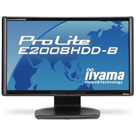 iiyama 20�C���`���C�h�t���f�B�X�v���C 1600�~900(HD+)�Ή� 2�n�����͑��� �}�[�x���u���b�N PLE2008HDD-B1