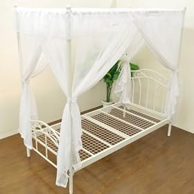 ��203cm ����̓V�W�t���x�b�h ���b�V����̏��Ȃ̂ŒʋC�����ǍD ����̂��P�l �������z���C�g�F�̃p�C�v�x�b�h �y�t���[�����V�W�J�[�e���z