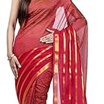 Red Banarasi Cotton Silk Saree With blouse piece