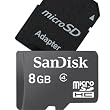 Sandisk microSDHC 8GB SD�ϊ��A�_�v�^�[�t���@�o���N�i