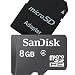 Sandisk microSDHC 8GB SD�ϊ��A�_�v�^�[�t���@�o���N�i