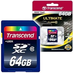 【クリックで詳細表示】Transcend SDXC 64GB CLASS10 (海外パッケージ品)
