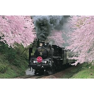 【クリックでお店のこの商品のページへ】めざせ！パズルの達人 1000ピース 桜のトンネルを駆け抜けるSL 11-367