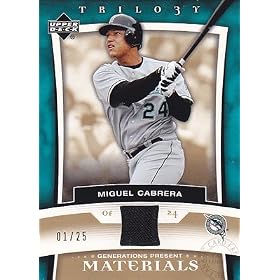 �y�~�Q���@�J�u�����z 2005 Upper Deck Trilogy Generations Present Materials 25������I�i01/25�j�iMiguel Cabrera�j