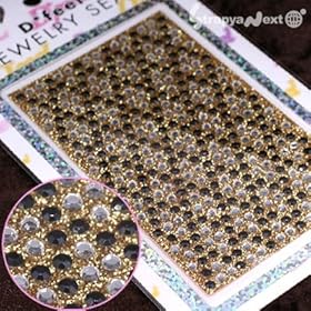 【クリックで詳細表示】D feel携帯ジュエリーシール(ラティス/ゴールド)