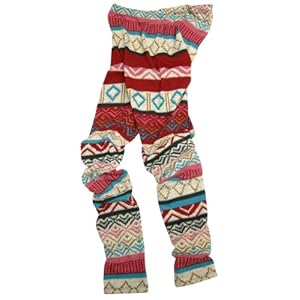 【クリックで詳細表示】(ヘルスニット)Healthknit レギンス (男女兼用) 幾何学模様 B