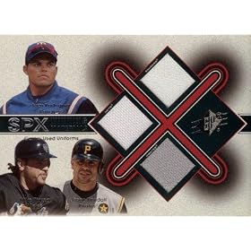�C�o���E���h���Q�X/�}�C�N�E�s�A�U�@Ivan Rodriguez/Mike Piazza/Jason Kendall 2001 SPx Winning Materials Update Trios