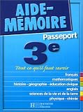 [Livre] Aide-Mémoire Passeport : 3e - 14-15 ans