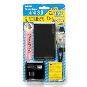 FILCO iPhone4/4S,XperiaArk/Acro,GalaxyS2,INFOBAR���̃X�}�[�g�t�H���Ή� �p���[�o���N�X����3.0 5V1.2A���o�̓o�b�e���[ AC�t�� 4400mAh �u���b�N FPS440K