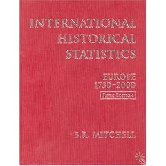 International Historical Statistics Europe 1754-2000: Europe, 1750-2000