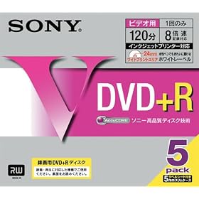 �\�j�[ DVD+R �f�B�X�N �^��p 120 �� 8�{�� �v�����^�u�� 5������ 5�~���P�[�X 5DPR12HPS