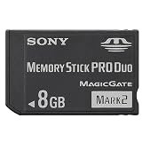  Sony - MSMT8G - Memory Stick Pro Duo Mark2 - Avec adaptateur - 8 Go - Noir