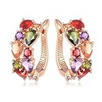Multi Metal Gold Plated Crystal Fashion Stud Earring