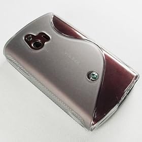 ���������I EMOBILE Sony Ericsson mini S51SE Wave Design TPU Case, Clear Black �E�F�[�u�E�f�U�C�� �\�t�g�P�[�X, �N���A�[�u���b�N ST15I-WTPU-01