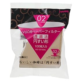 �n���I V60�p�y�[�p�[�t�B���^�[���Y�� 1-4�t�p 100���� VCF-02-100M
