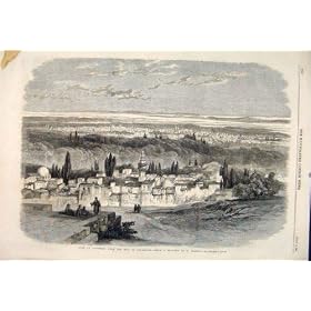 Damascus Salahiyeh Harker Jerusalem Old Print 1860