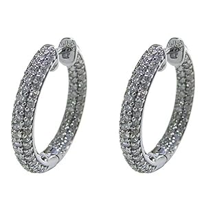 【クリックで詳細表示】K18WGダイヤモンドダブルパヴェピアス(D 1.00ct)