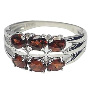 【クリックで詳細表示】K18WGガーネットリング OG5877 11号