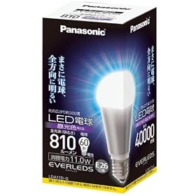 Panasonic LED�d��(E26�E�S����810lm�E�d��60W�`�����E����d��11.0W�E�����F�����jLDA11DG LDA11DG