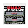 UMAX DDR3-1333(2GB*2)Kit CL9 1.5V DDR3-1333 2���g �f�X�N�g�b�v�p 240pin U-DIMM Cetus DCDDR3-4GB-1333