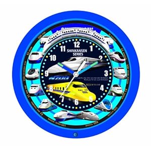 【クリックで詳細表示】新幹線クロック ブルー