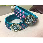 Multi Color silk thread Fashion Bangle Set of 2