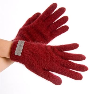 possumdown 手袋(レザー銘柄入り)Wine-M