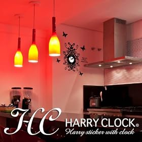 �y�E�H�[���X�e�b�J�[ �E�H�[���N���b�N�z�yharry clock girly butterfly(�K�[���[��)�z�n���[ �N���b�N hc-0009 �]�ʎ�