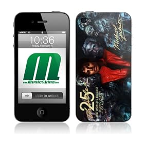 MusicSkins  iPhone 4 �p�t���ی�t�B����  Michael Jackson - Thriller 25th Anniversary  iPhone 4  MSIP4G1093