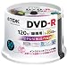 TDK �^��pDVD-R �f�W�^�������^��Ή�(CPRM) 1-16�{�� �C���N�W�F�b�g�v�����^�Ή�(�z���C�g�E���C�h) 50���X�s���h�� DR120DPWC50PU-AM