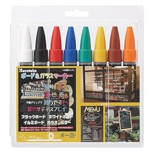 【クリックで詳細表示】ボード＆ガラスマーカー 8色セット PMA330LA/8V