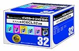�J���[�N���G�[�V���� EPSON IC6CL32�݊� 6�p�b�N(�u���b�N�E�C�G���[�E�}�[���^�E�V�A���E���C�g�}�[���^�E���C�g�V�A��) NIE-IC32-6PACK