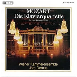 【クリックでお店のこの商品のページへ】モーツァルト：ピアノ四重奏曲第1番＆第2番