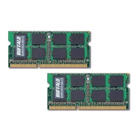 BUFFALO �m�[�gPC�p���݃����� PC3-10600(DDR3-1333) 4GB�~2���g D3N1333-4GX2/E