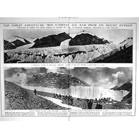 �u���[�X 1922 �N�̃G�x���X�g�R�̕X���� Rongbuk �̕X�͑叫