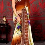 Multi Designer Georgette Saree With Banglore Silk Blouse