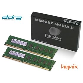 SanMax �T�[�o�[/���[�N�X�e�[�V�����p������ hynix DRAM/�T�[�}���Z���T���� DDR3-1333(PC3-10600) U-DIMM ECC�Ή� CL9 8GB(4GB x 2��)�Z�b�g 1.5volt JEDEC���� SMD-8G68EHP-13H-D