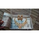 Multi Non-Precious Metal Oxidized Gold American Diamond Fashion Necklace