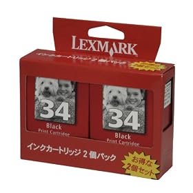 Lexmark TPJPN02 34 �u���b�N��e�ʃJ�[�g���b�W 2�p�b�N TPJPN02