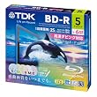 TDK �^��p�u���[���C�f�B�X�N BD-R 25GB 1-6�{�� 5�F�J���[�~�b�N�X ���C�h�v�����^�u���Ή� 5�� 5mm�X�����P�[�X BRV25PWMC5A