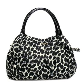 (�P�C�g �X�y�[�h) kate spade BEAUVILLE LEOPARD SMALL KAREN �n���h�o�b�O #PXRU2914 017 LEOPARD BLACK/CREAM ���s�A���i